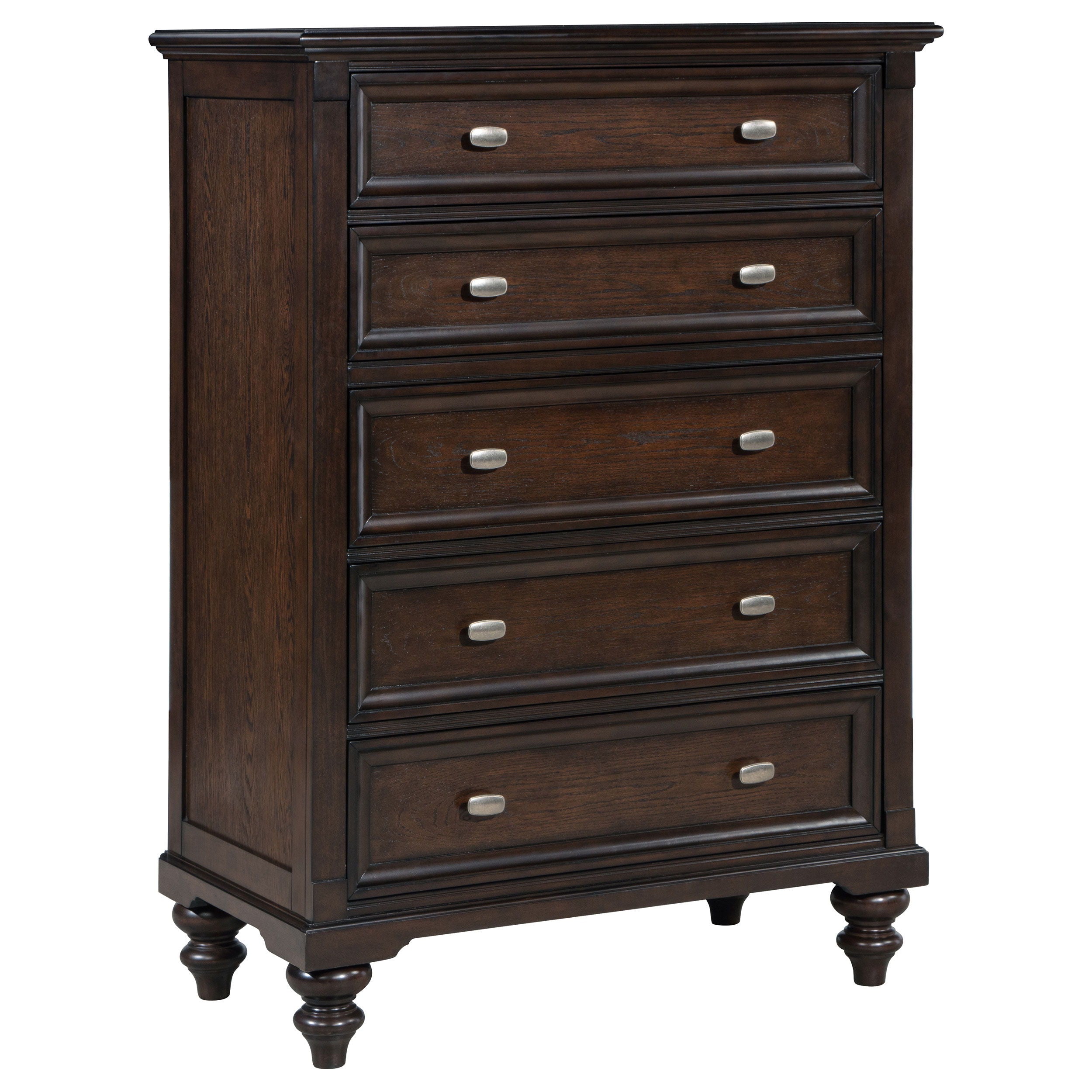 Andover - Commode 5 tiroirs - Chêne foncé