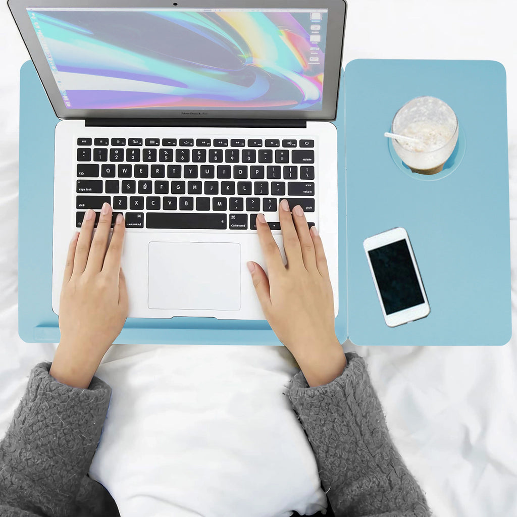 Table d'ordinateur portable portable réglable en hauteur avec porte-gobelet