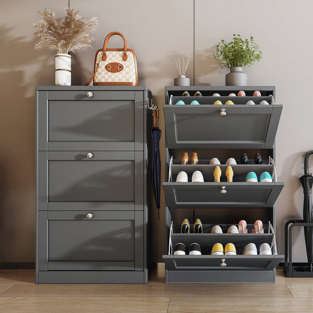 Meuble à chaussures Shaker pour entrée | Unité de rangement à chaussures moderne