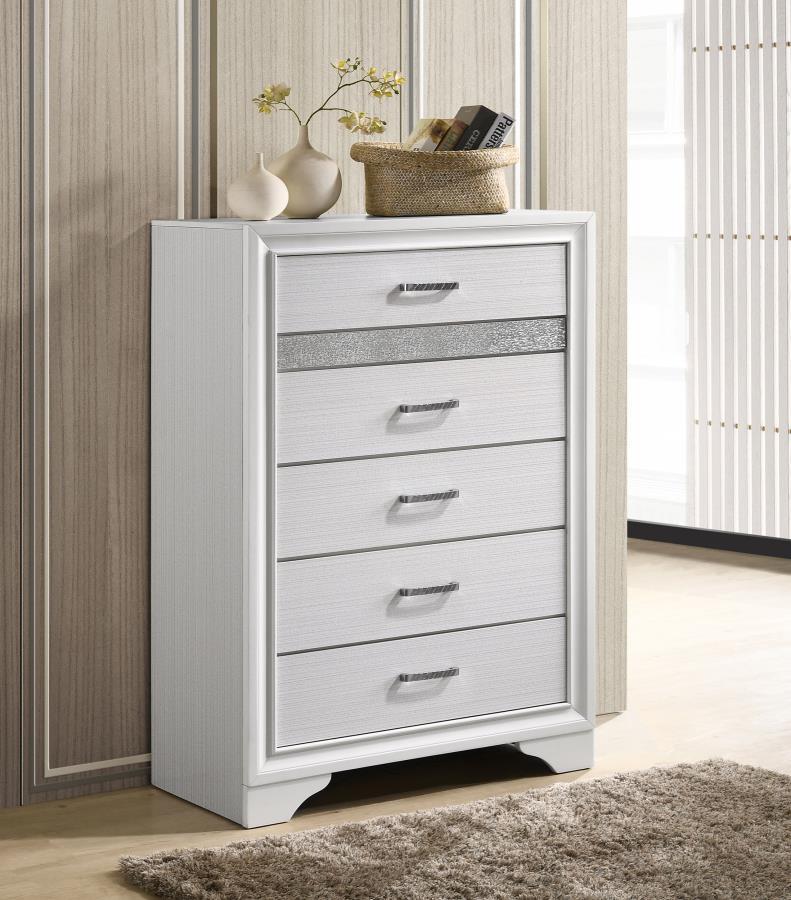 Miranda - Commode de chambre à 5 tiroirs