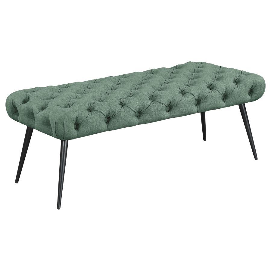 Ella - Banc capitonné rembourré avec pieds en métal