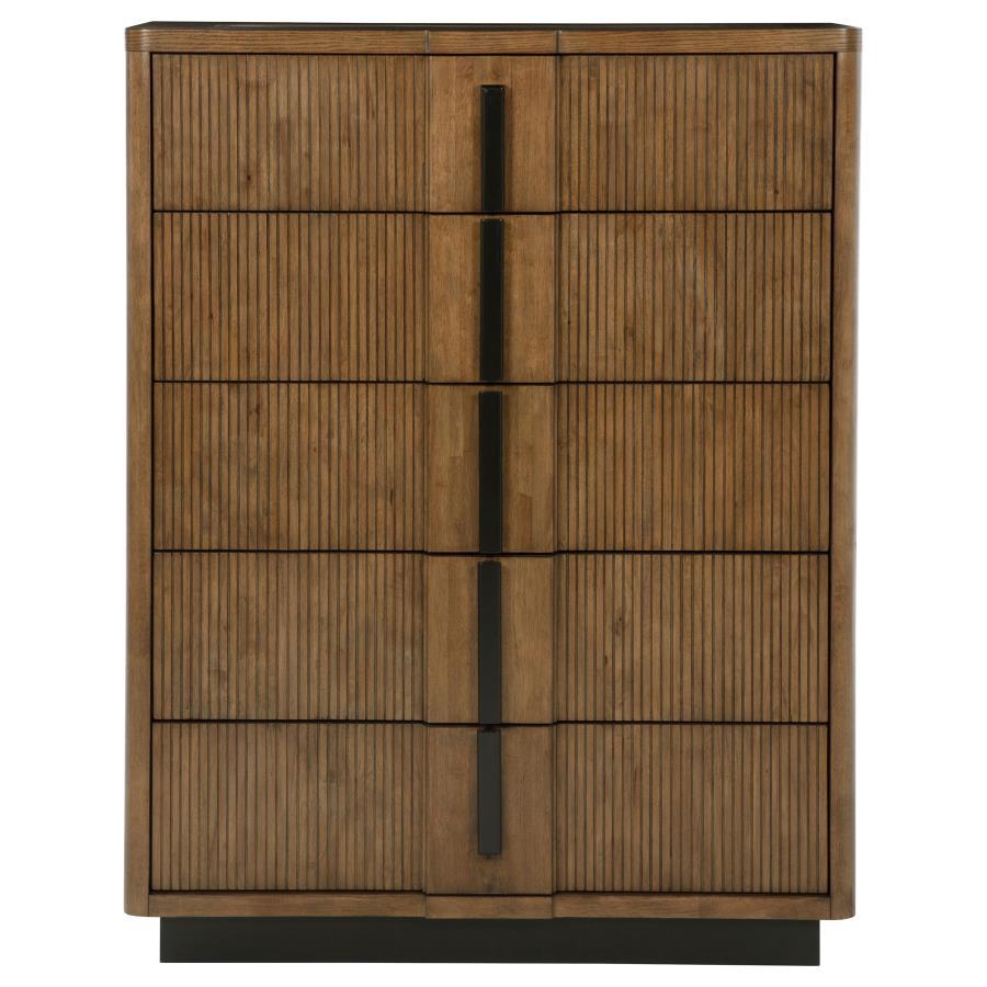 Terrace - Commode 5 tiroirs - Brun cendré