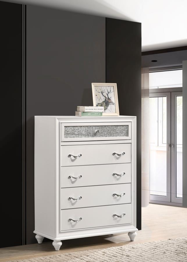 Barzini - Commode de chambre à 5 tiroirs