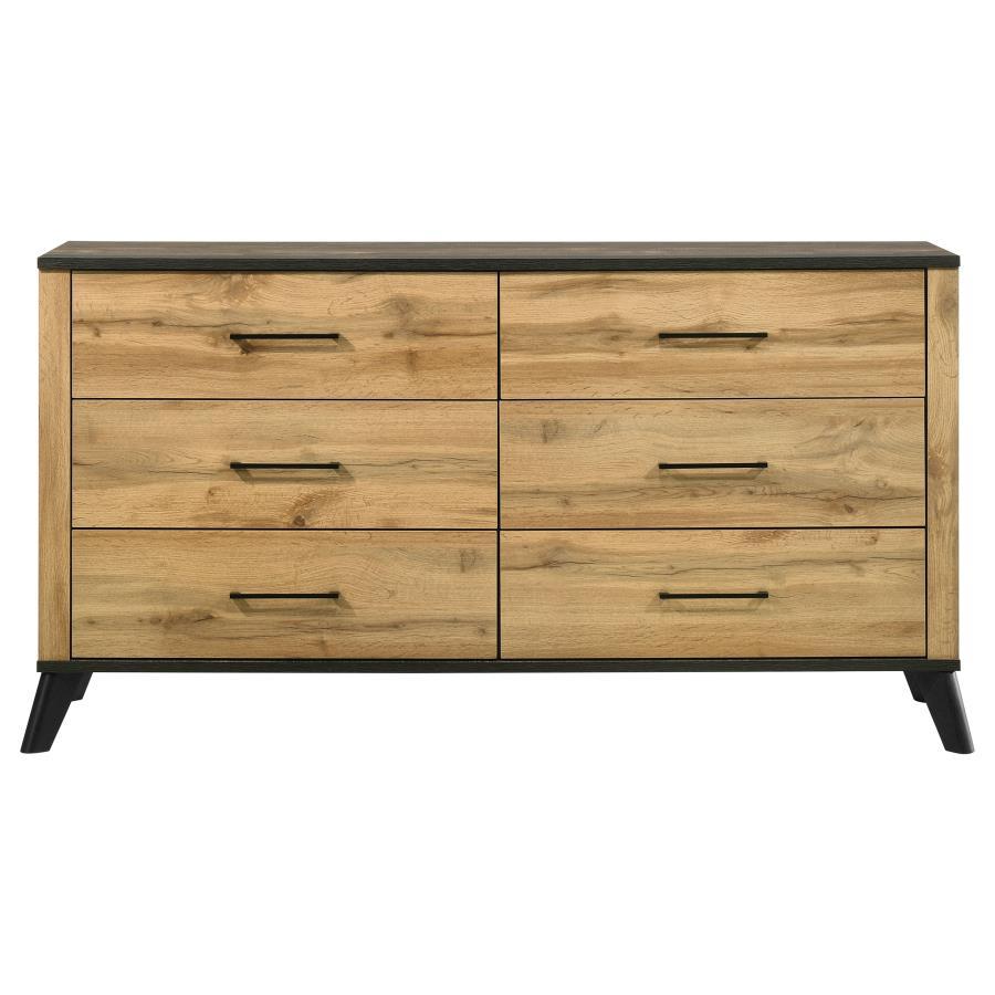 Kaywood - Commode 6 tiroirs - Pin naturel