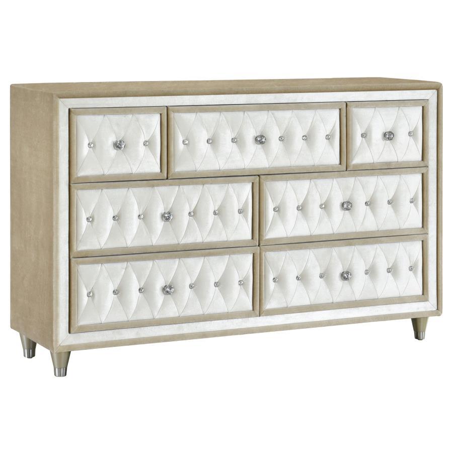 Antonella - Commode rembourrée à 7 tiroirs