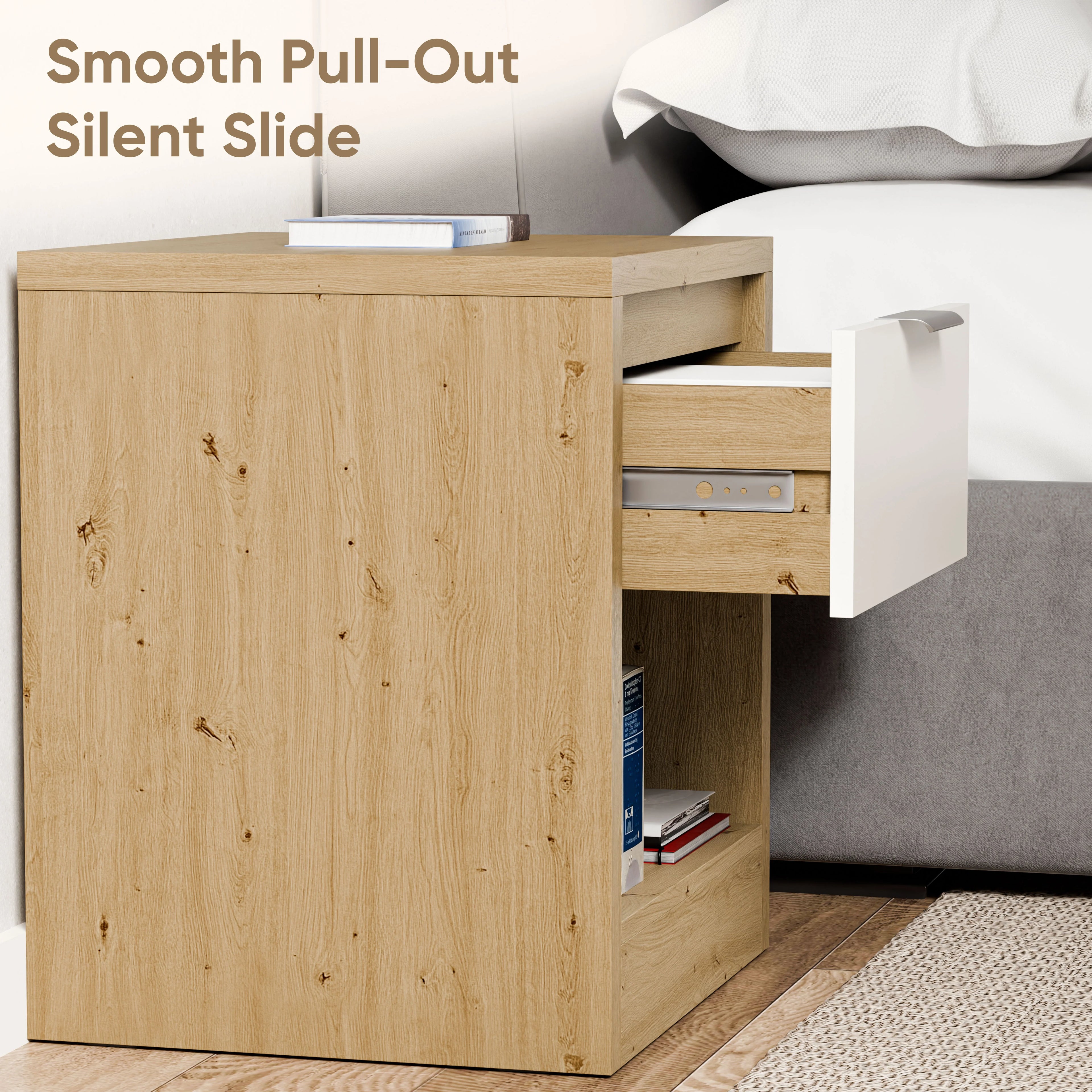 Table de chevet Skova à 1 tiroir - Table de nuit