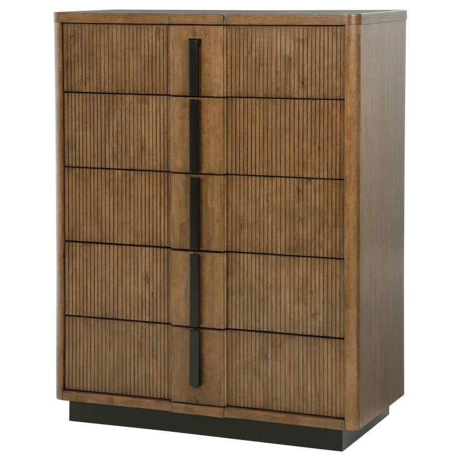 Terrace - Commode 5 tiroirs - Brun cendré