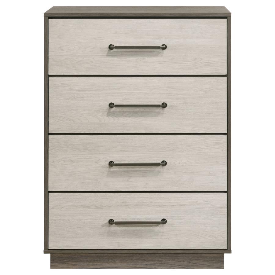 Fenwick - Commode 4 tiroirs - Chêne gris