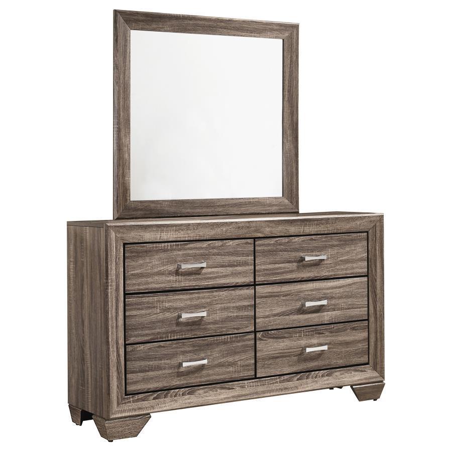 Kauffman - Commode 6 tiroirs avec miroir