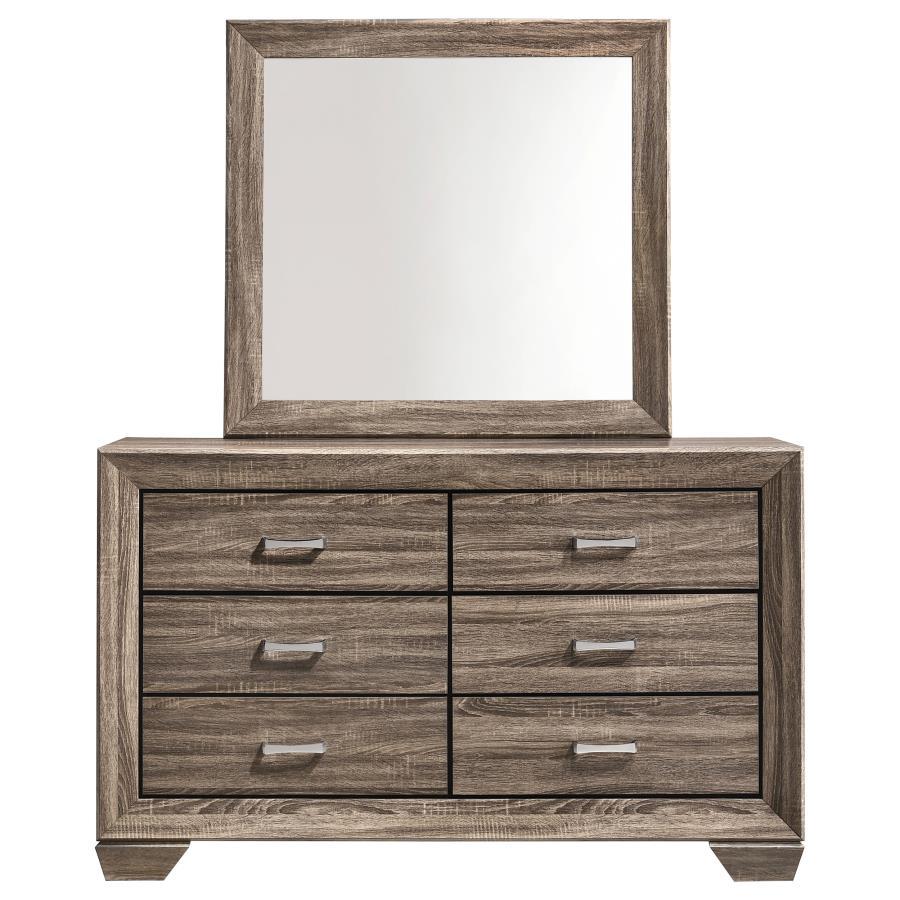 Kauffman - Commode 6 tiroirs avec miroir