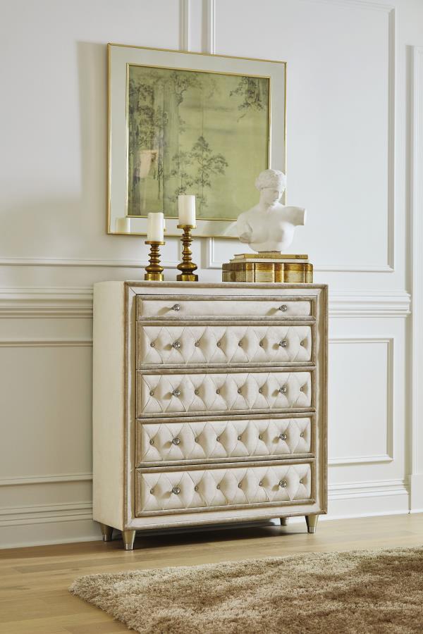 Antonella - Commode de chambre à 5 tiroirs