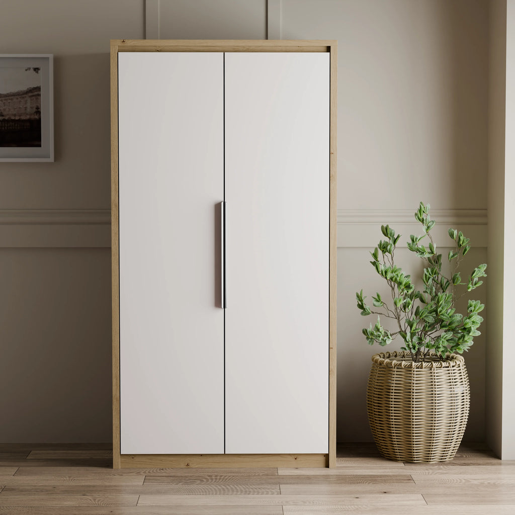 Armoire double Skova avec tiroirs et penderie