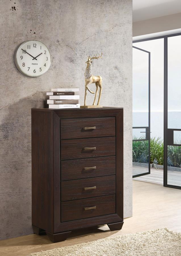 Kauffman - Commode de chambre à 5 tiroirs