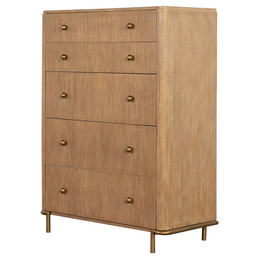 Arini - Commode de chambre à 5 tiroirs
