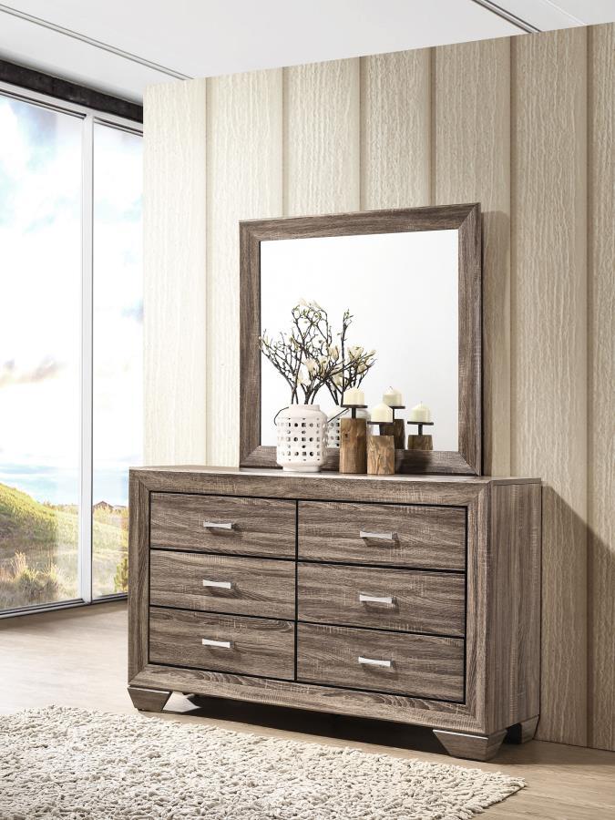 Kauffman - Commode 6 tiroirs avec miroir