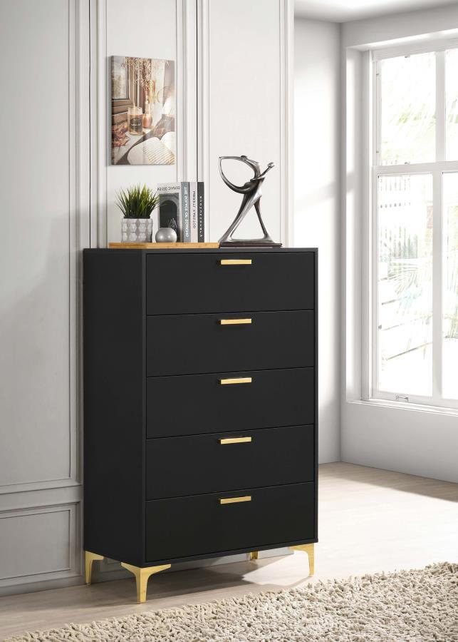 Kendall - Commode de chambre à 5 tiroirs