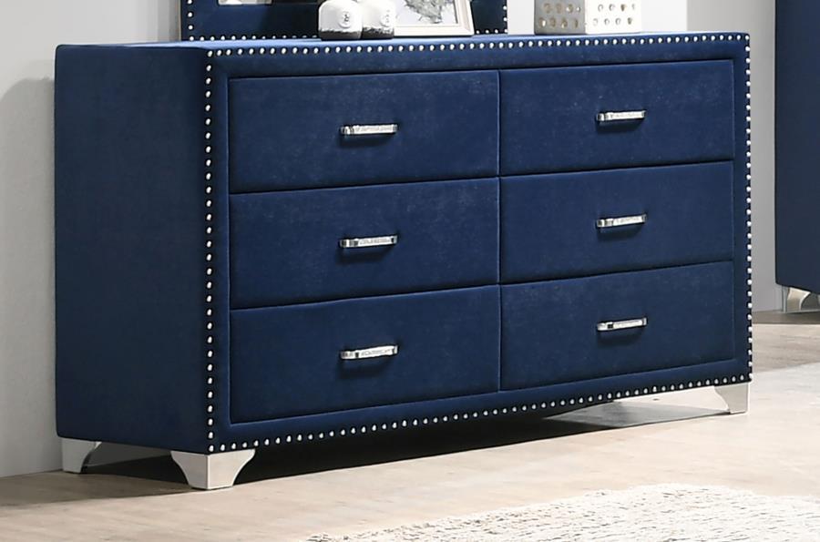 Melody - Commode rembourrée à 6 tiroirs