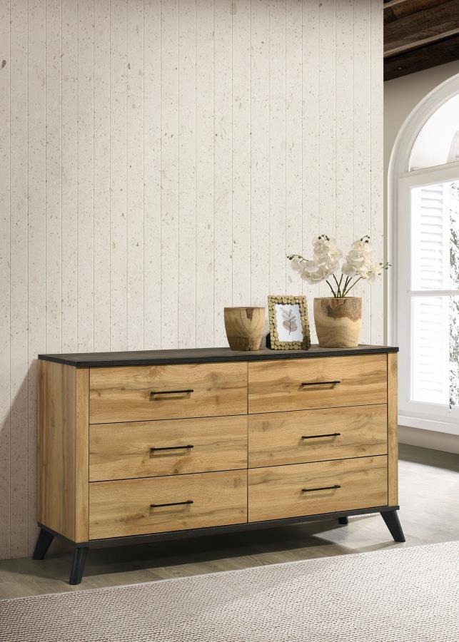 Kaywood - Commode 6 tiroirs - Pin naturel