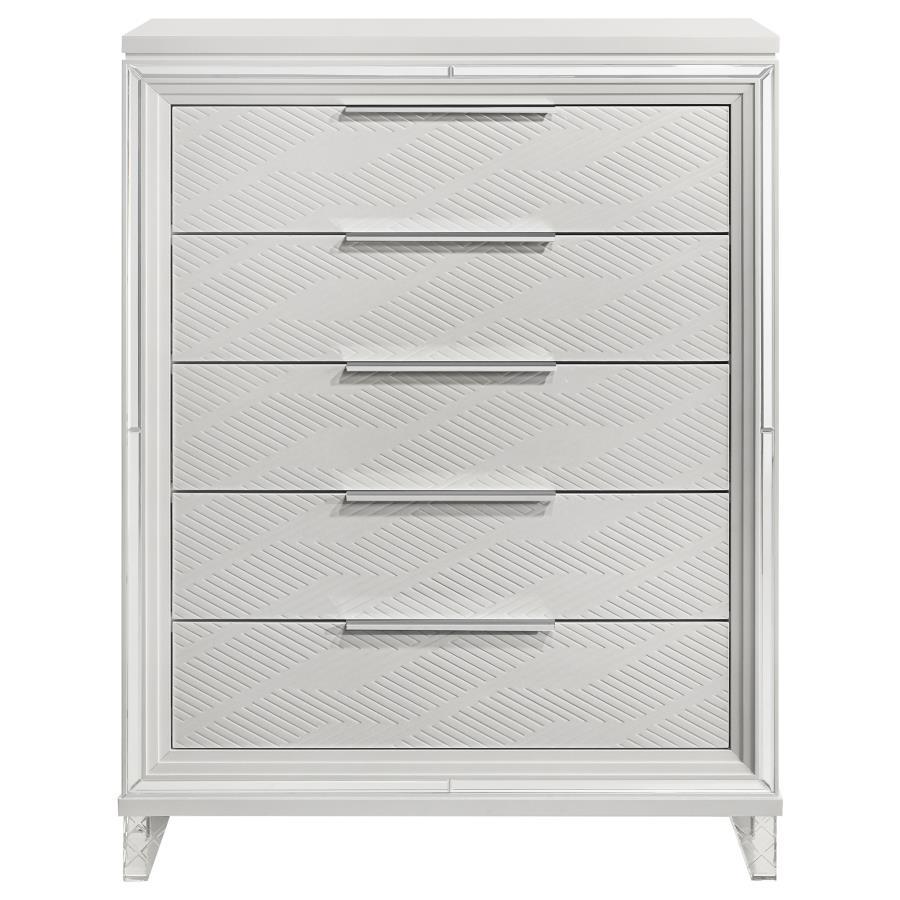 Marmore - Commode 5 tiroirs - Blanc