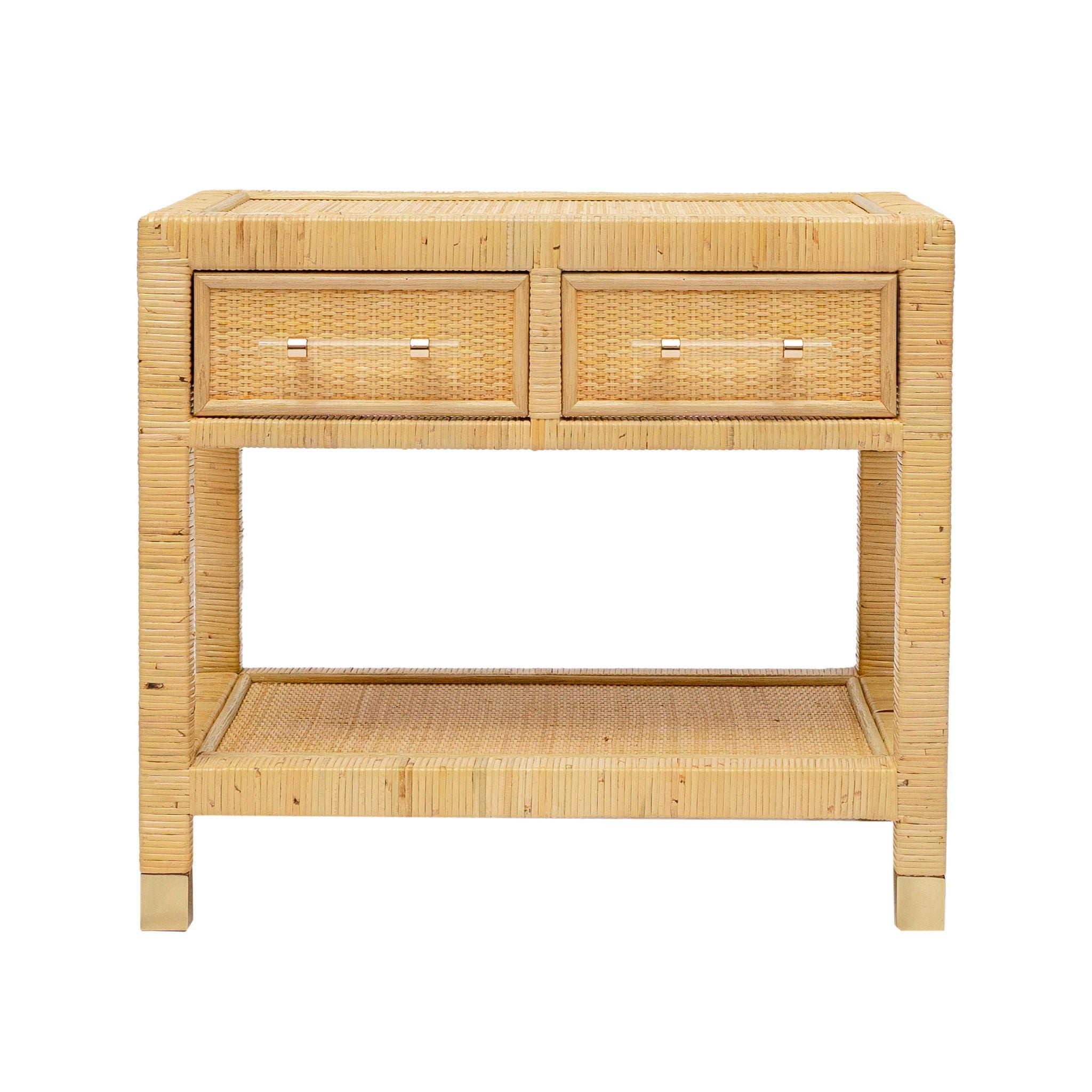 Amara - Table de chevet en rotin - Naturel