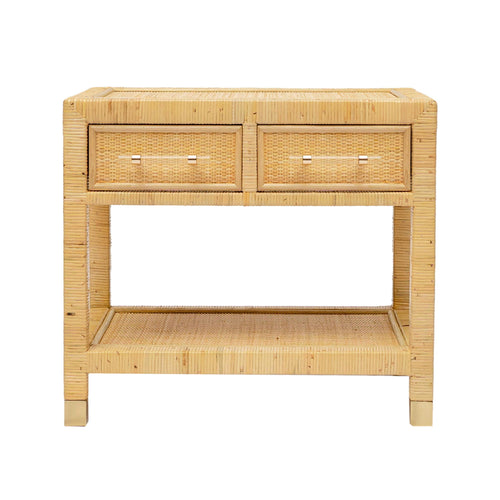 Amara - Table de chevet en rotin - Naturel