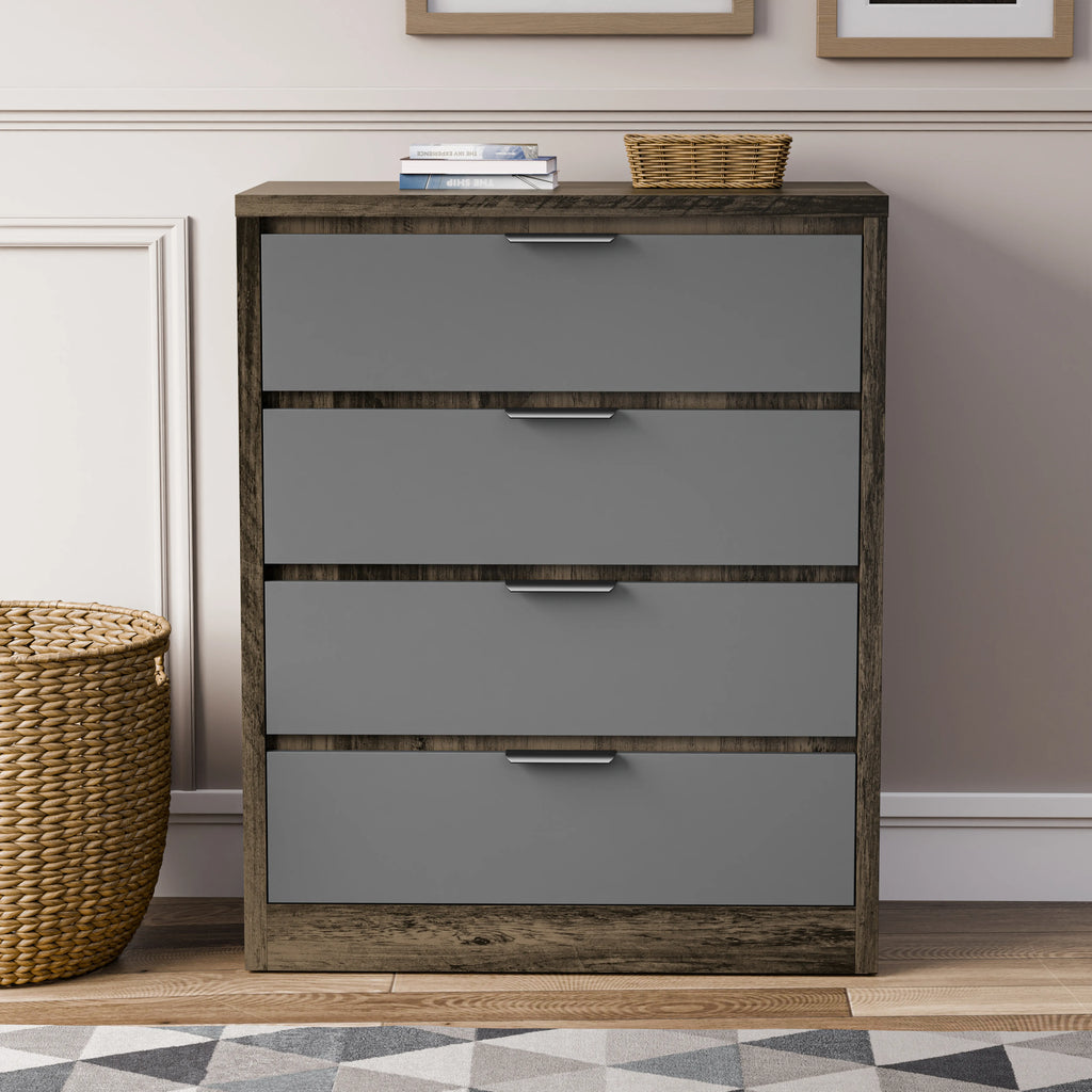 Commode Skova à 4 tiroirs - Commode Chester profonde