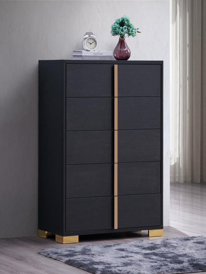 Marceline - Commode de chambre à 5 tiroirs