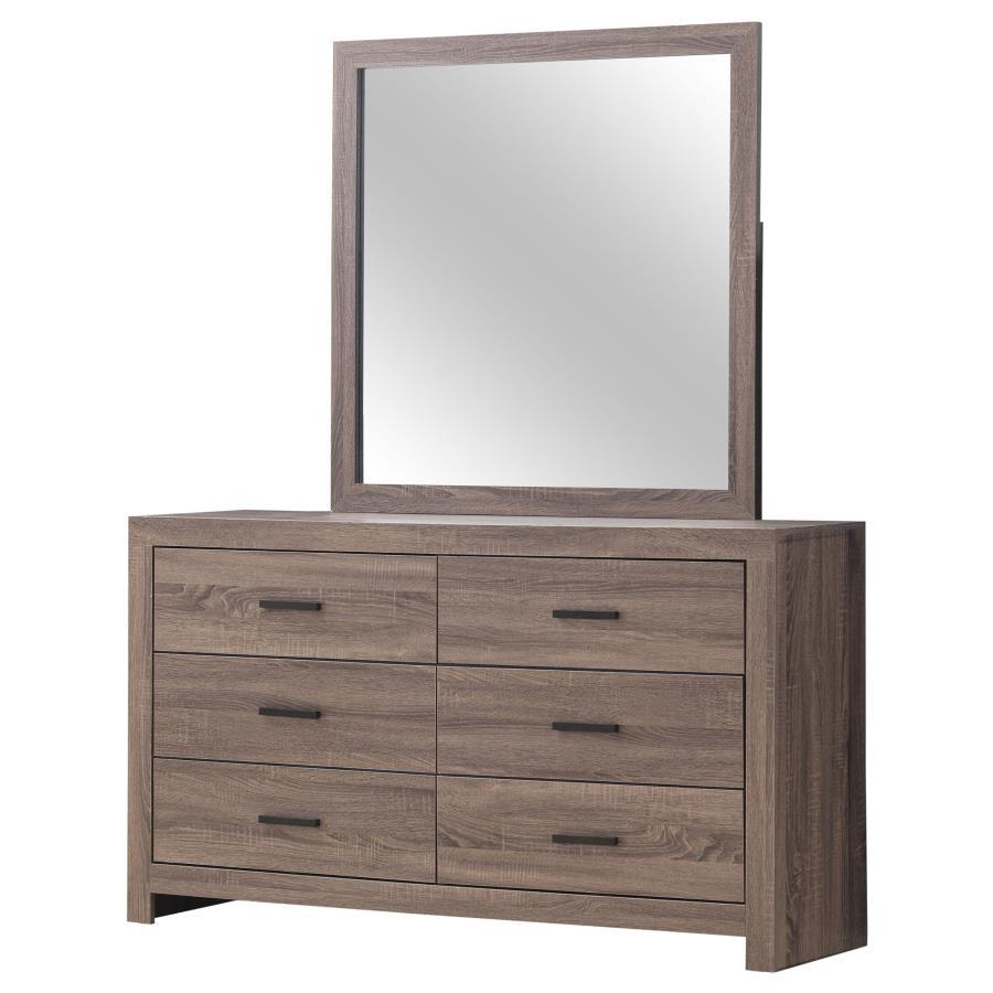 Brantford - Commode à 6 tiroirs avec miroir