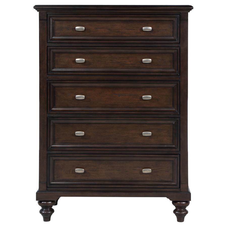 Andover - Commode 5 tiroirs - Chêne foncé