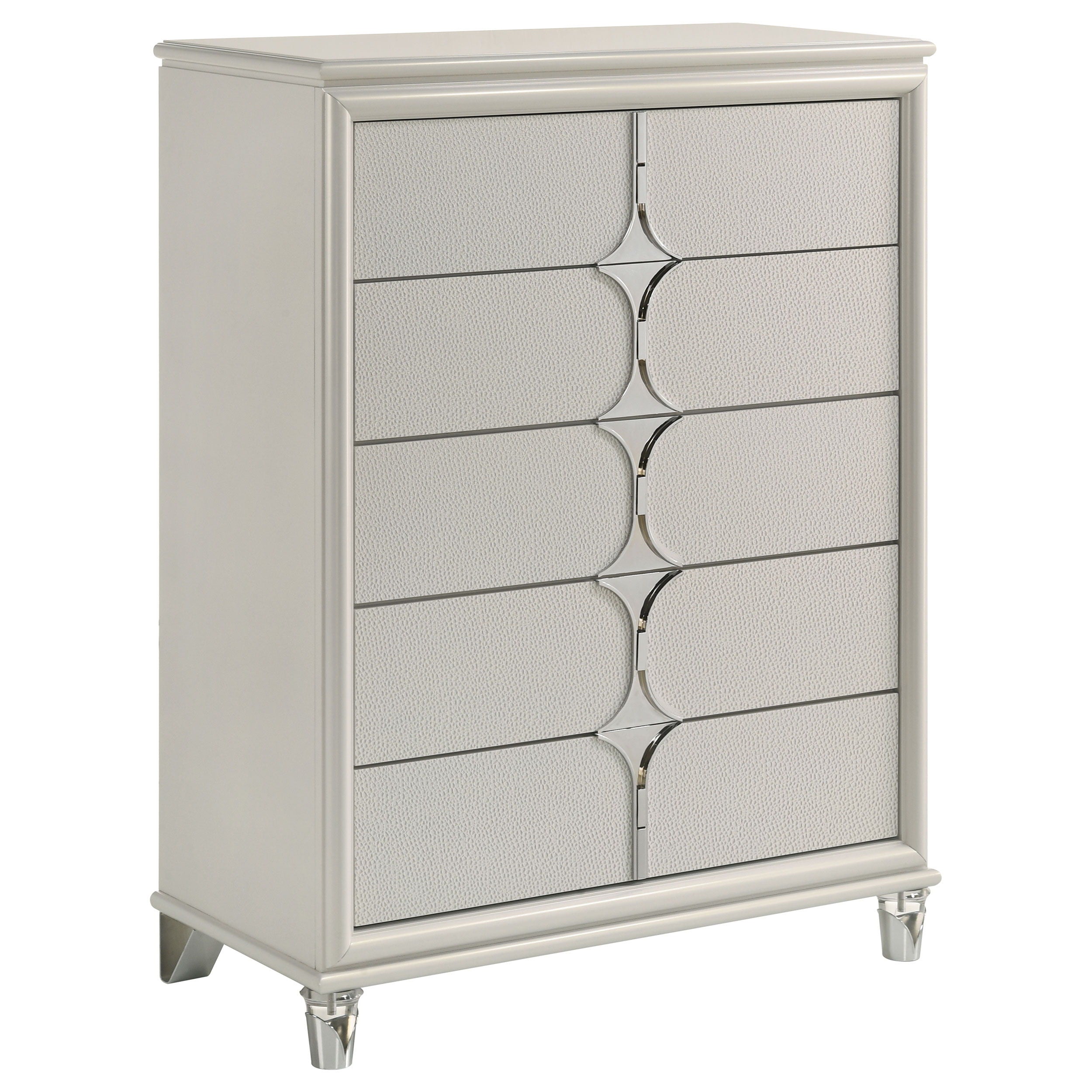 Olivia - Commode 5 tiroirs - Blanc perle