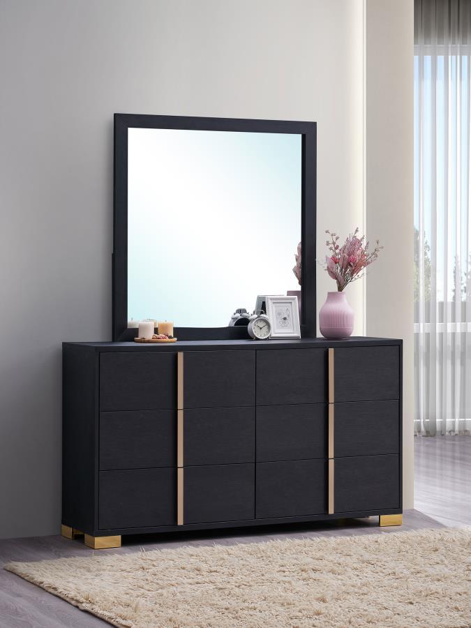 Marceline - Commode 6 tiroirs avec miroir