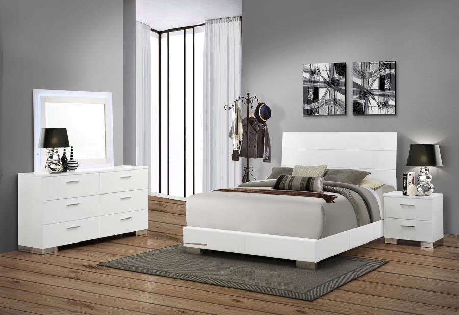 Felicity - Ensemble de chambre à coucher avec miroir LED