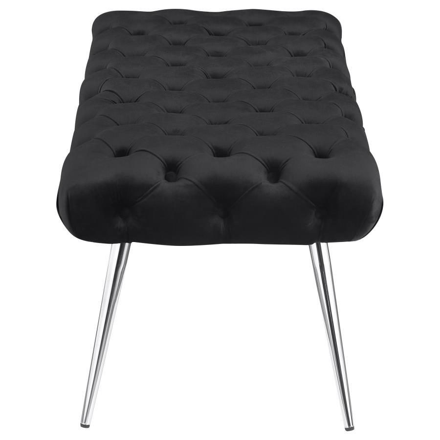 Ella - Banc capitonné rembourré avec pieds en métal