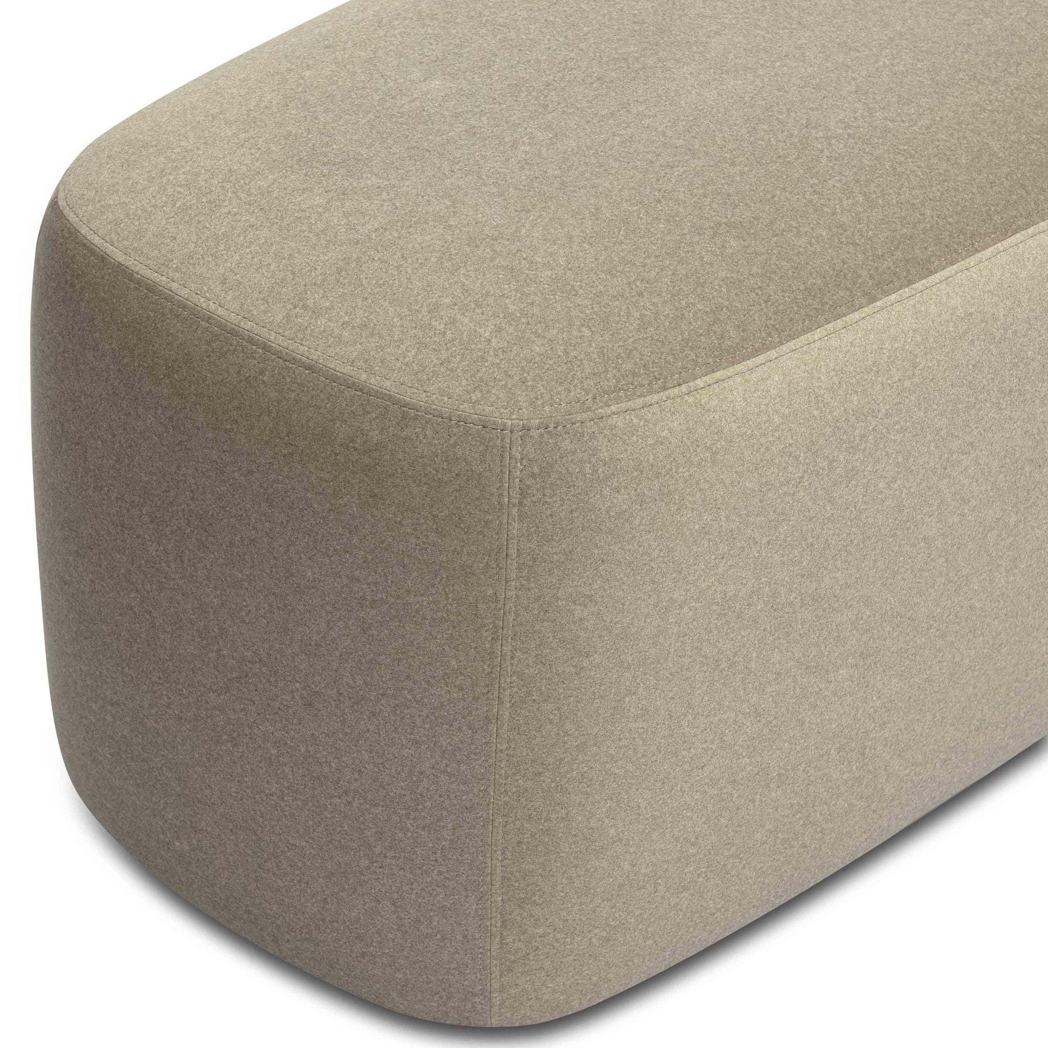 Graceland - Banc en imitation mohair - Taupe