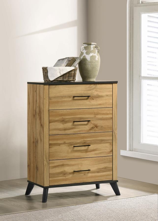 Kaywood - Commode 4 tiroirs - Pin naturel