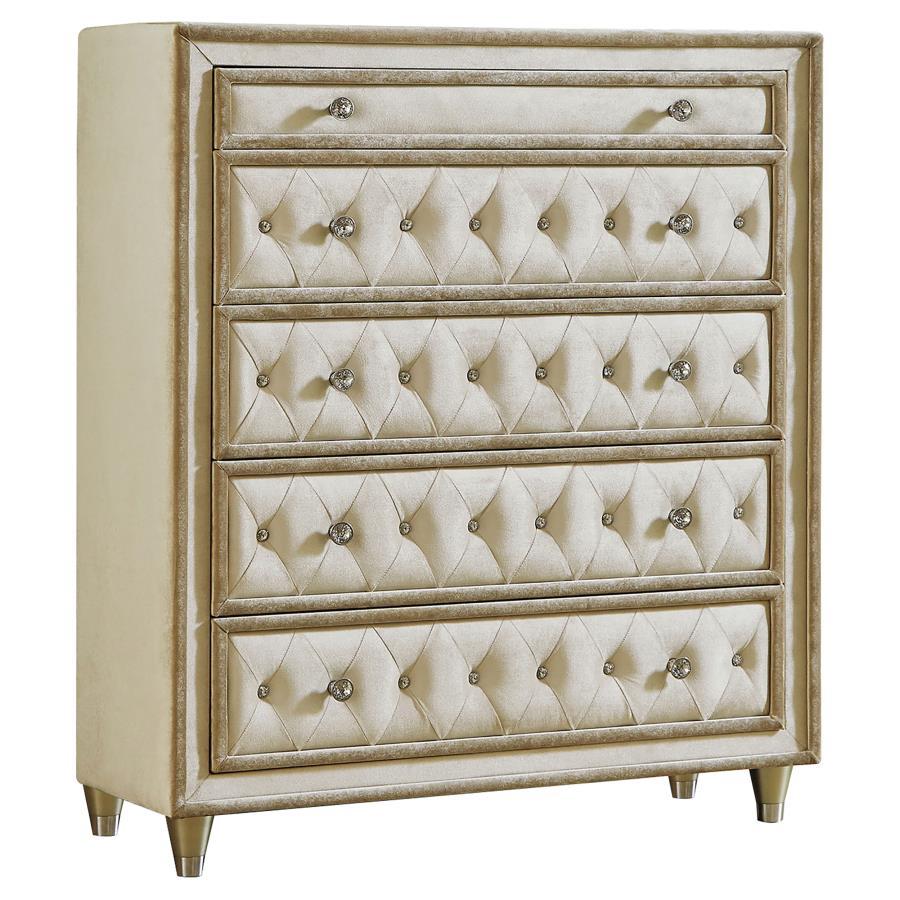 Antonella - Commode de chambre à 5 tiroirs