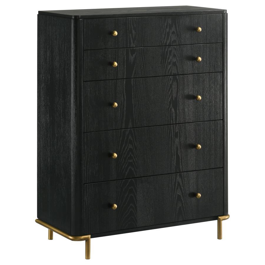 Arini - Commode de chambre à 5 tiroirs