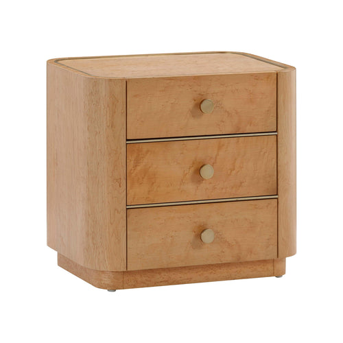 Abigail - Table de chevet en érable moucheté - Naturel