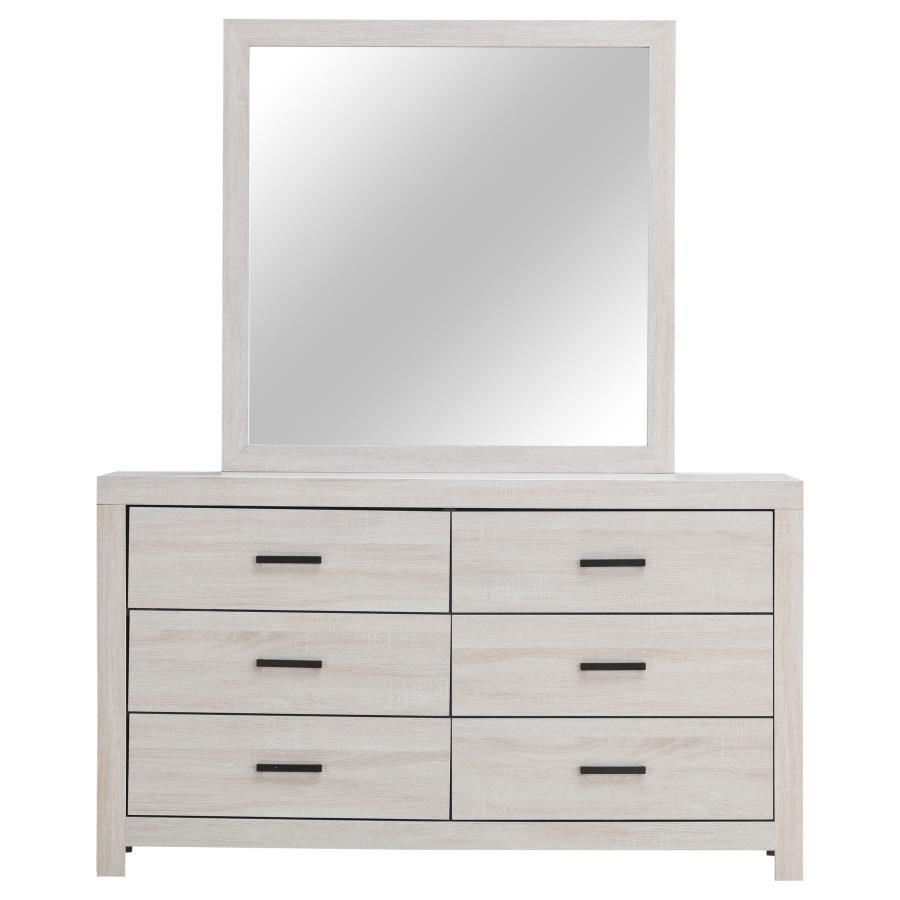 Brantford - Commode à 6 tiroirs avec miroir