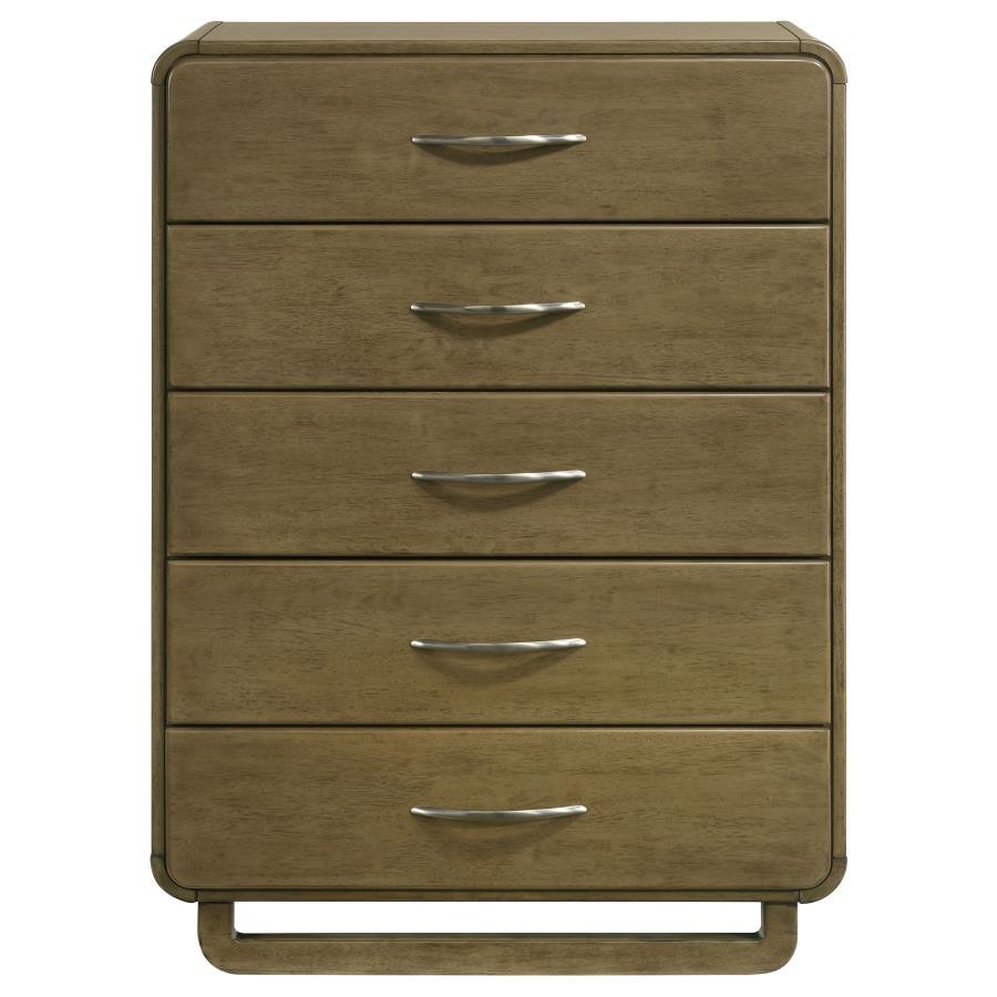 Amsbury - Commode 5 tiroirs - Noix de muscade