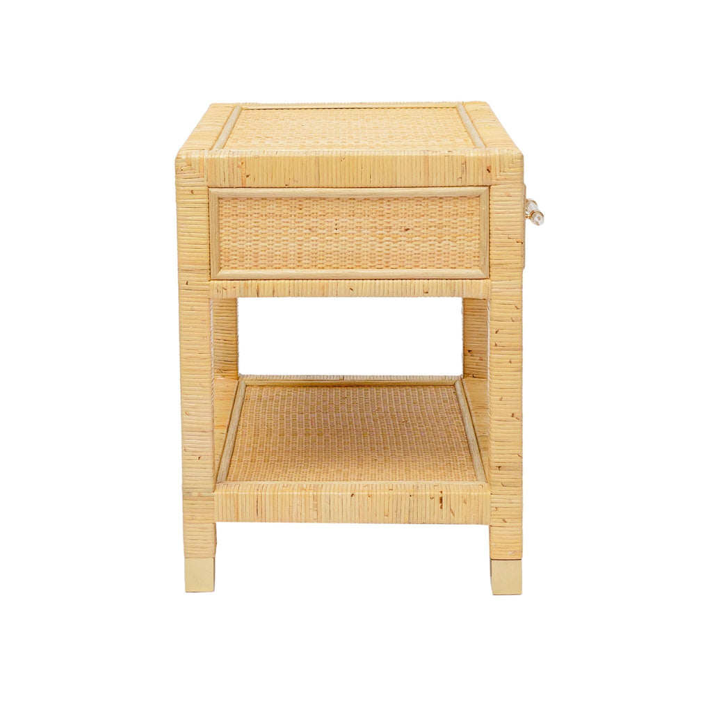 Amara - Table de chevet en rotin - Naturel