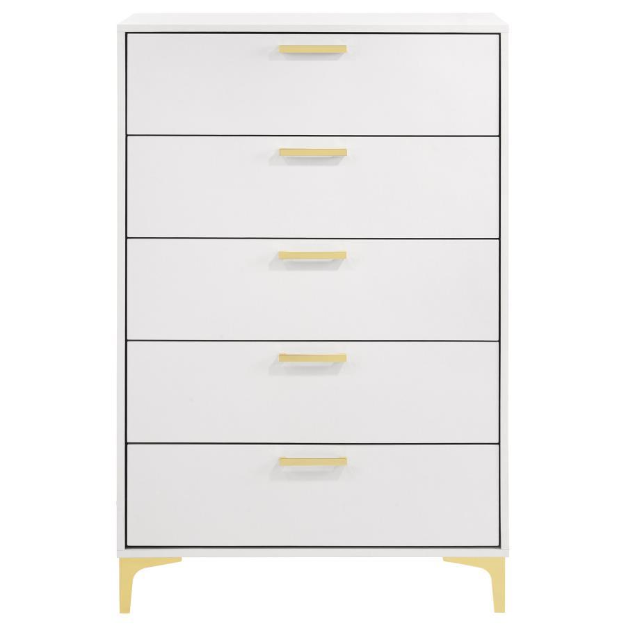 Kendall - Commode de chambre à 5 tiroirs