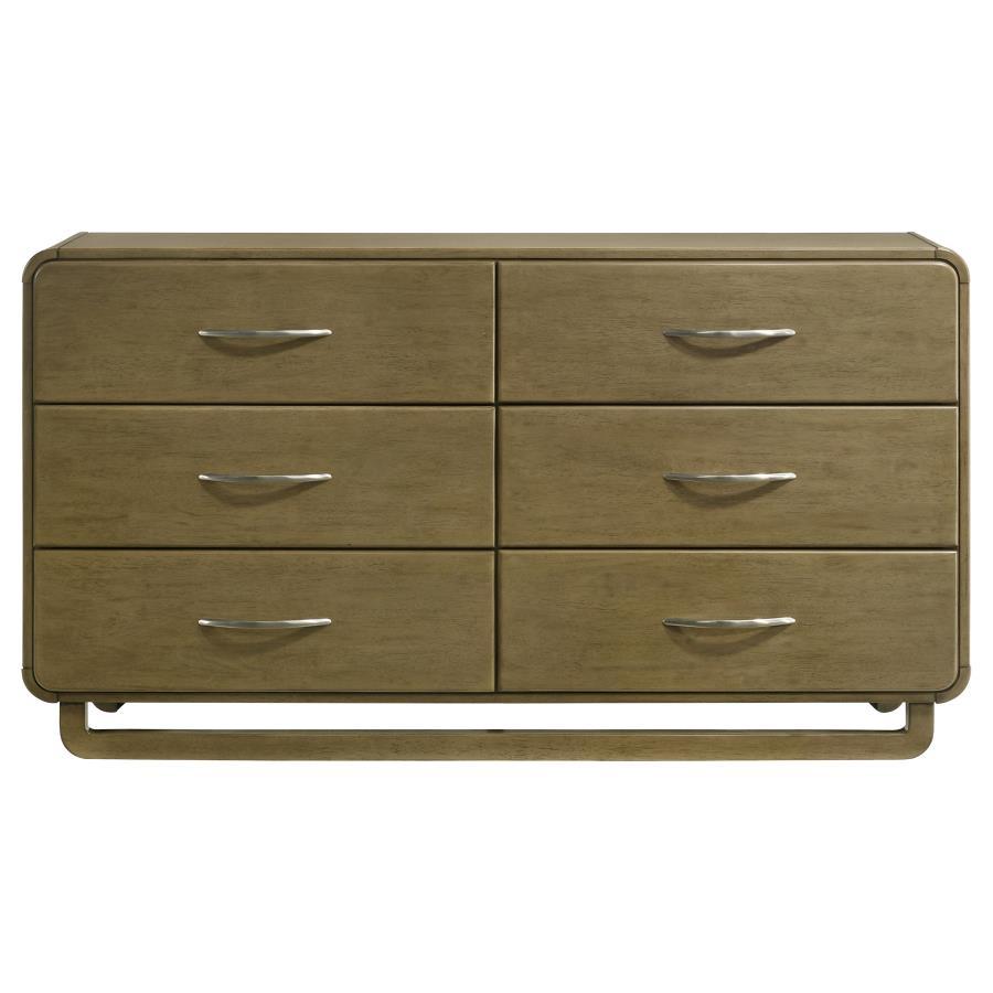 Amsbury - Commode 6 tiroirs - Noix de muscade