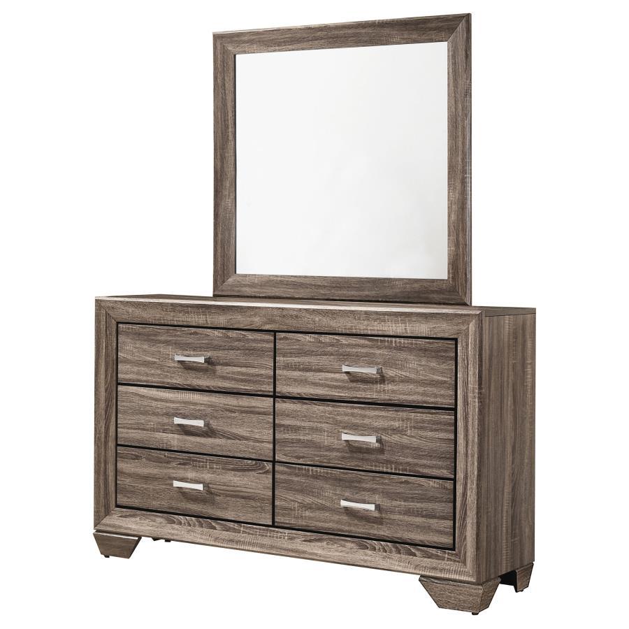Kauffman - Commode 6 tiroirs avec miroir