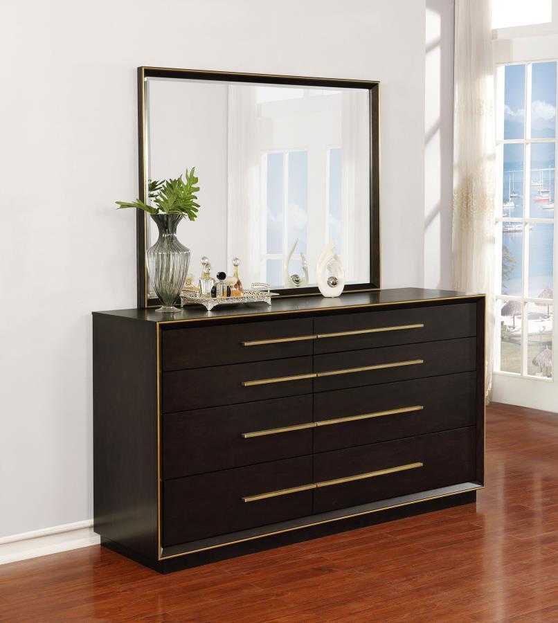 Durango - Commode 8 tiroirs avec miroir