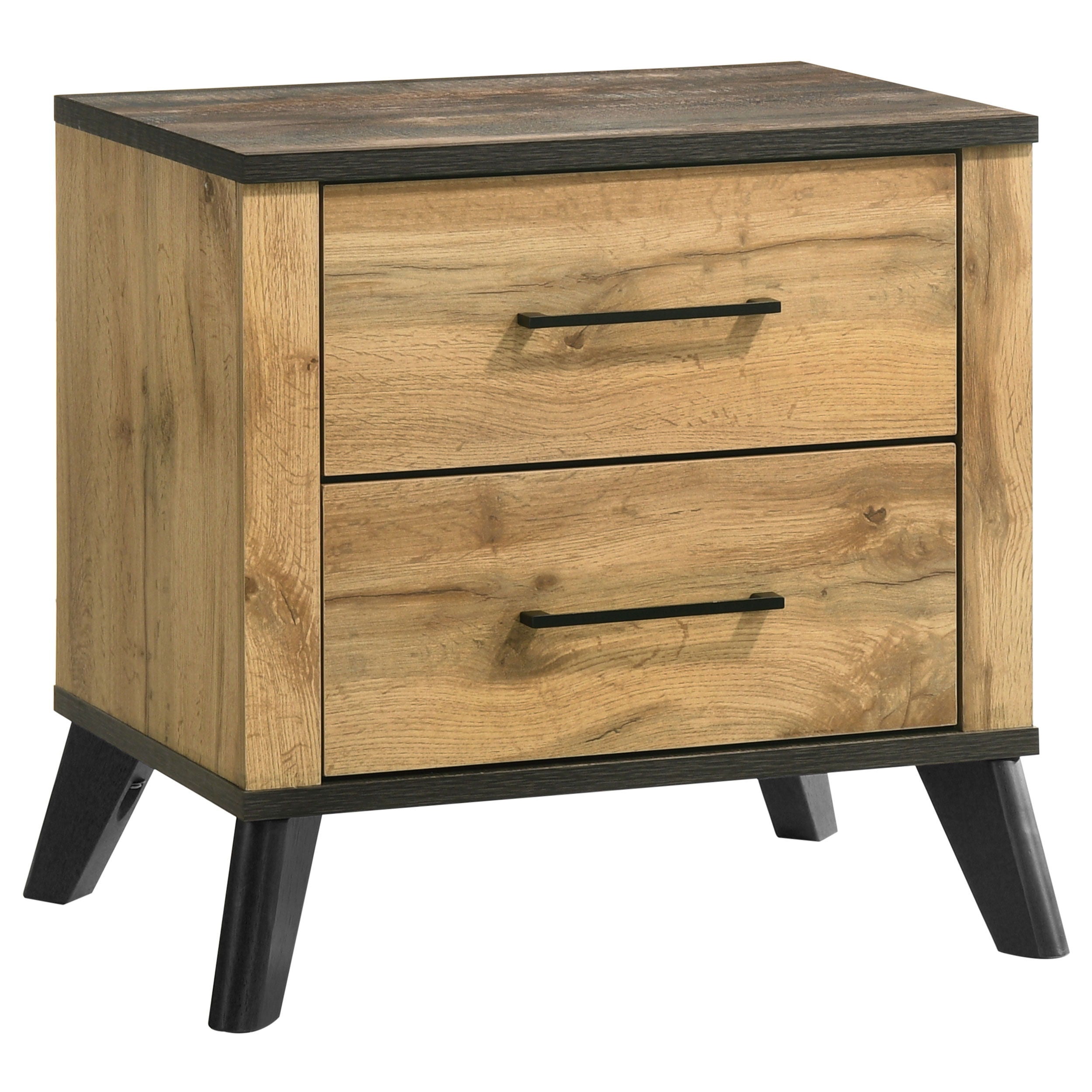Kaywood - Table de chevet 2 tiroirs - Pin naturel