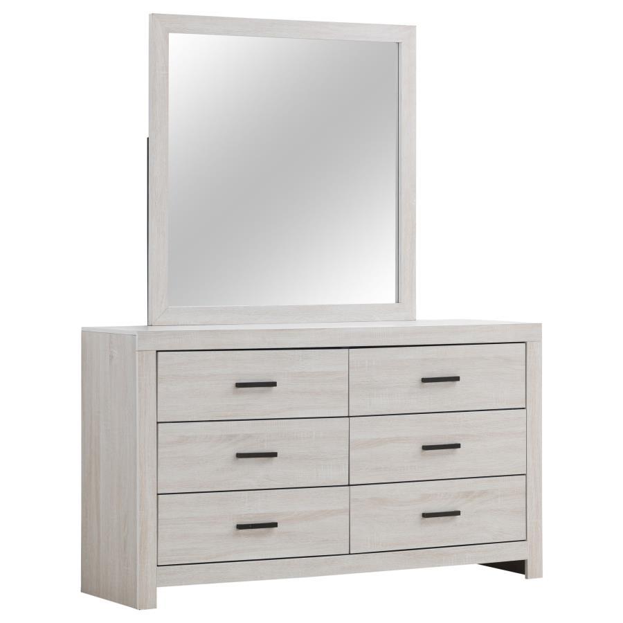 Brantford - Commode à 6 tiroirs avec miroir
