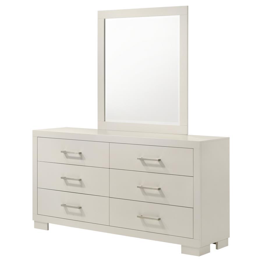 Jessica - Commode 6 tiroirs avec miroir