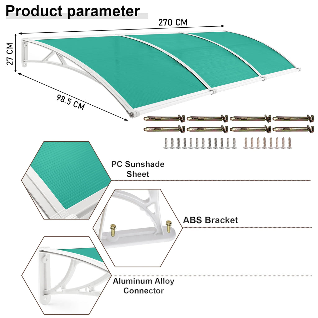 Auvent de porte d'entrée étanche