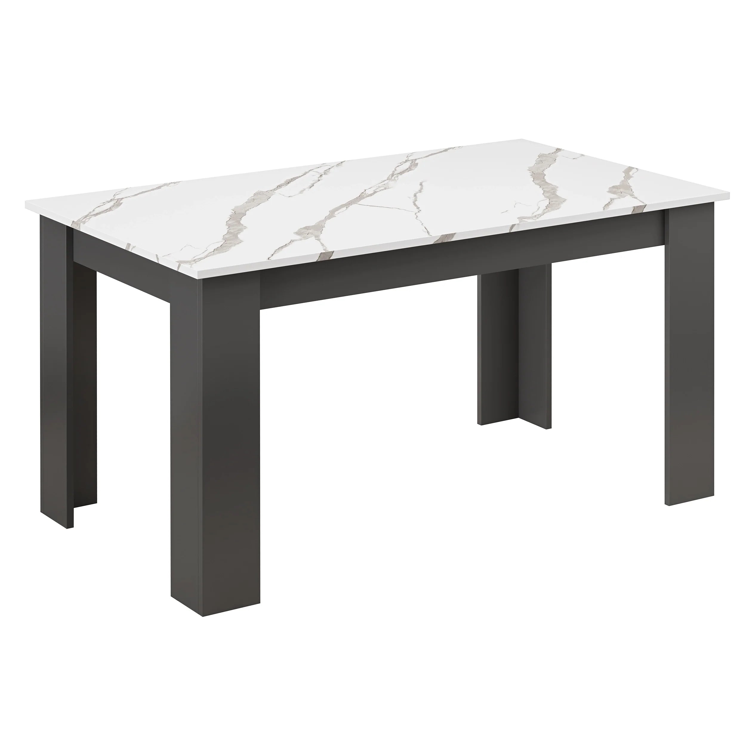 Table de salle à manger rectangulaire 4 et 6 places